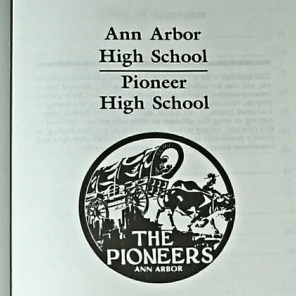 Ann Arbor Michigan Pioneer High School Alumni Directory Hardcover